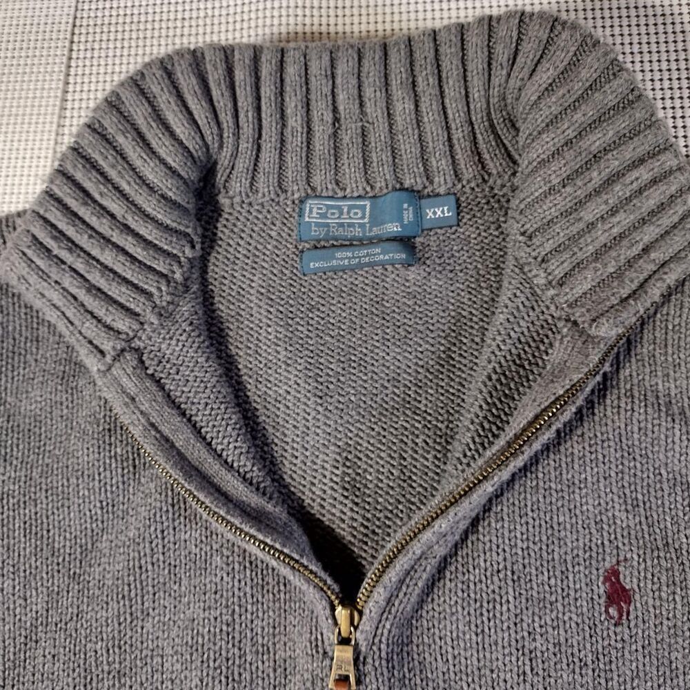 Polo-ralph-lauren Men's Grey and Blue Jumper